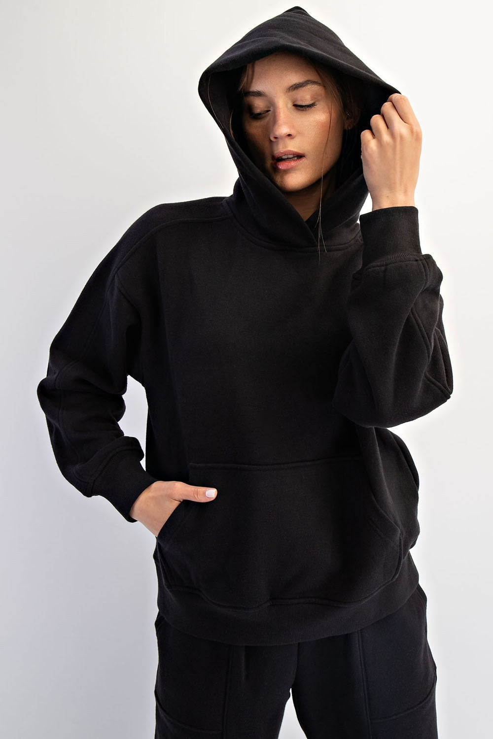 Black Fleece Oversized Hoodie