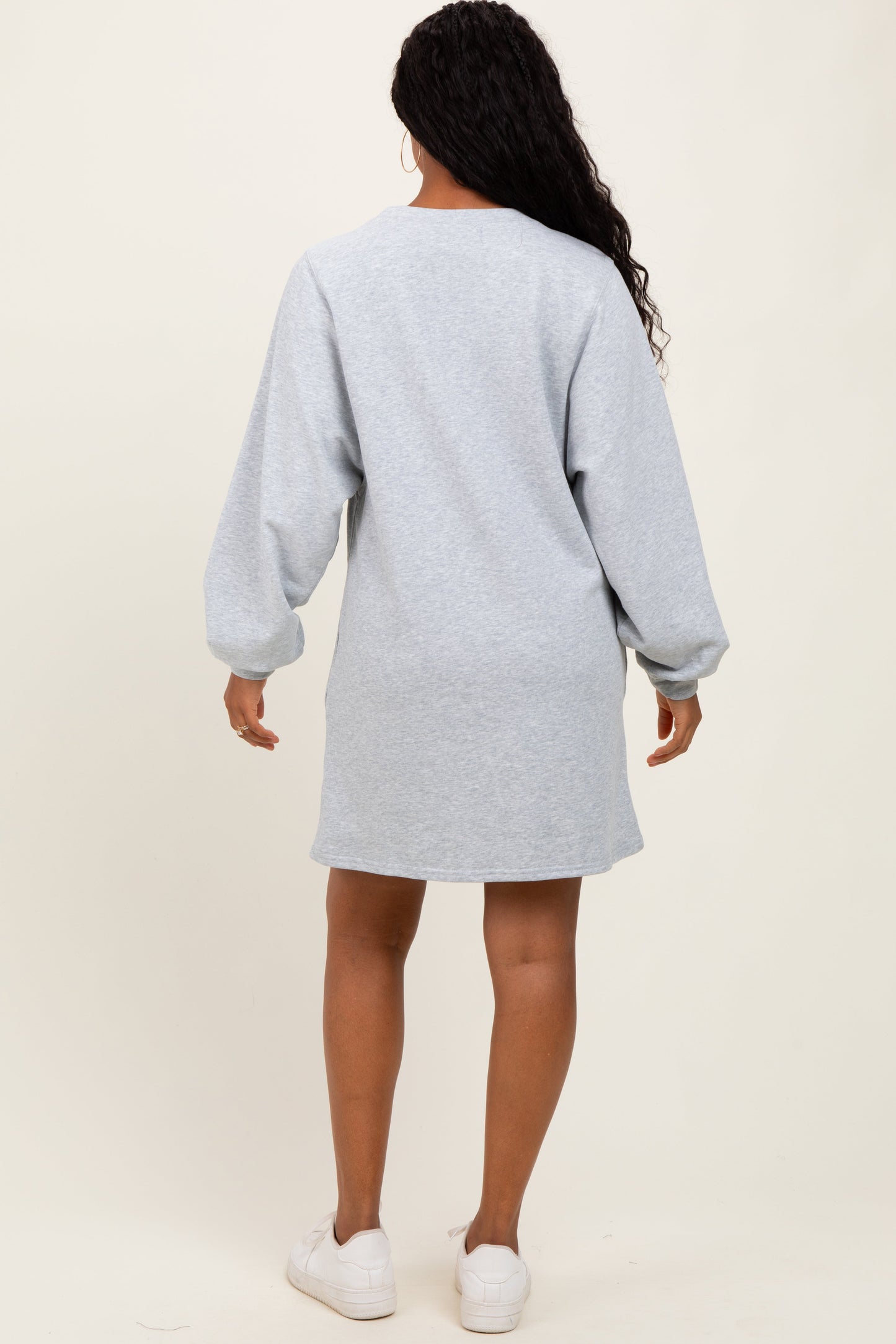 Heather Grey Ultra Soft Sweatshirt Dress