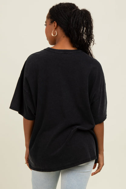 Black Mineral Washed Oversized T-Shirt