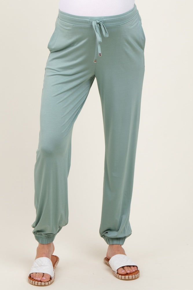 Jade Drawstring Maternity Jogger Pants