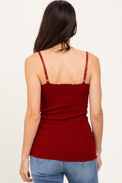 Brick Textured Knit Tank Top