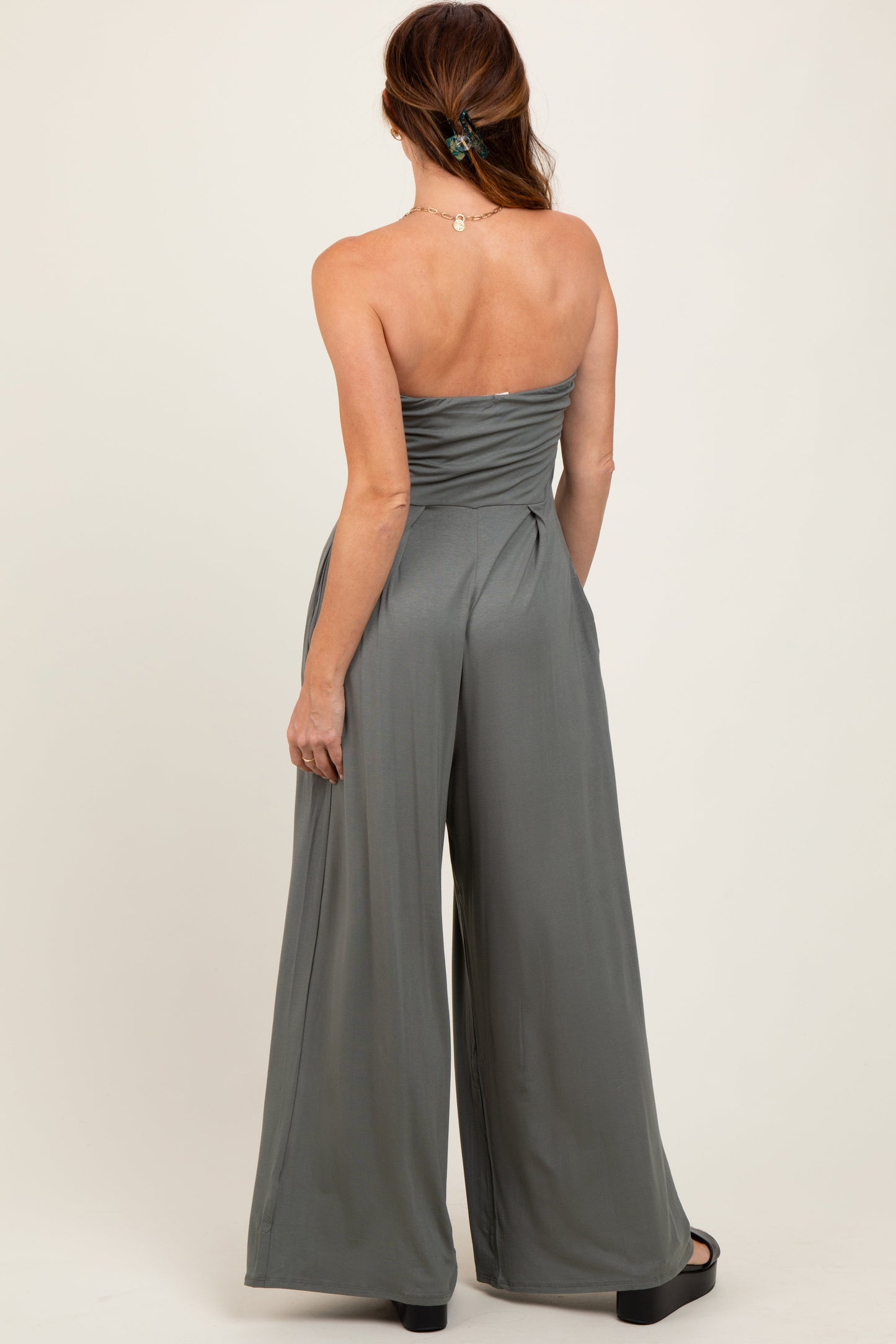 Olive Wide Leg Jumpsuit