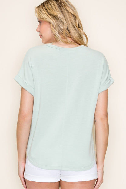 Light Olive French Terry Top