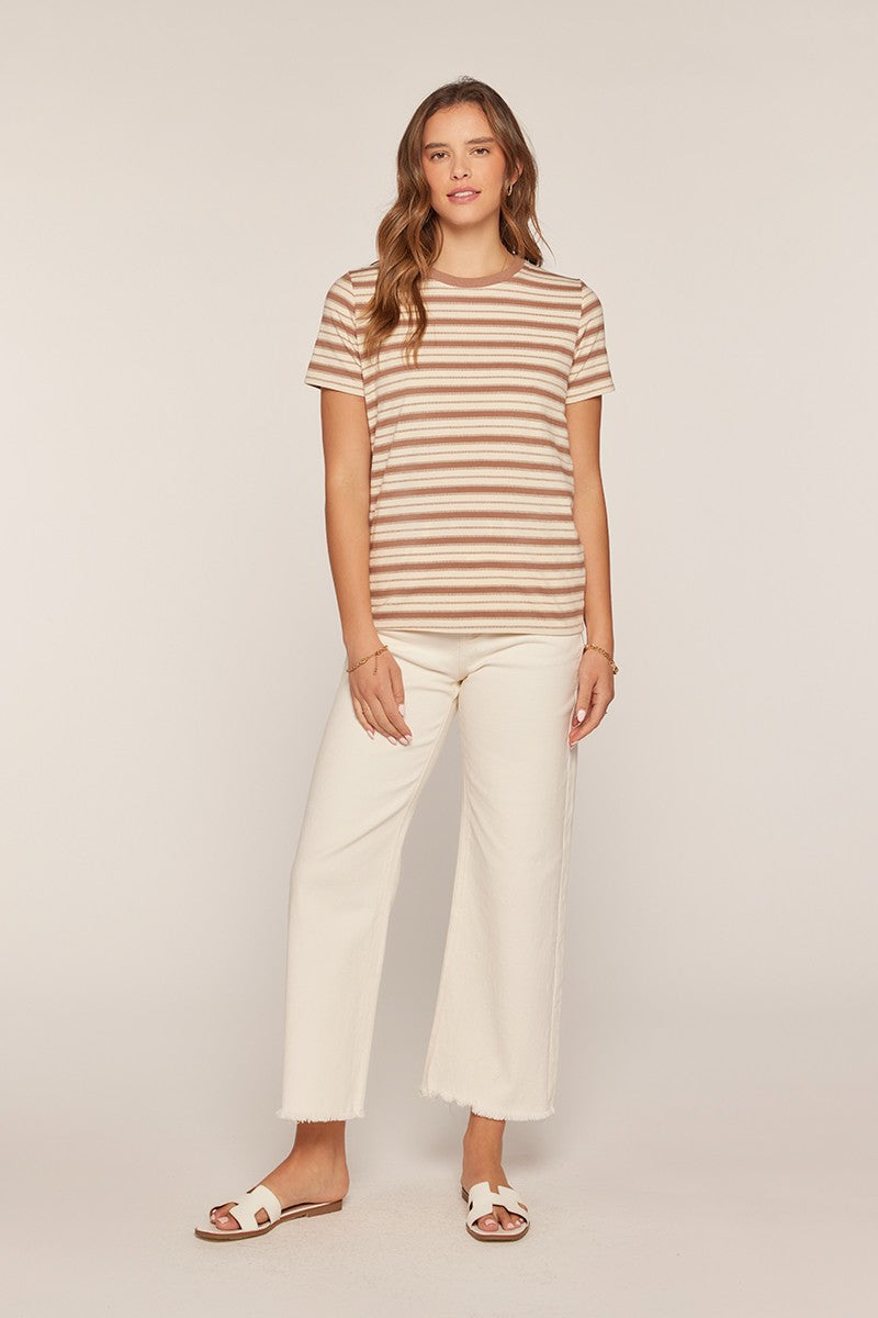 Mocha Multi-Striped T-Shirt