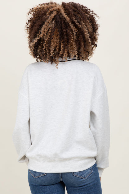 Heather Grey V-Neck Maternity Sweatshirt