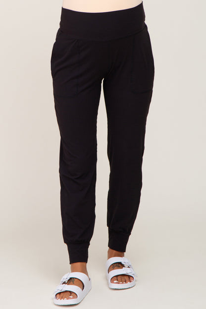 Black Soft Maternity Joggers