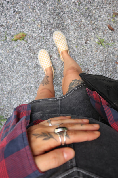 Black Denim Maternity Overall Dress