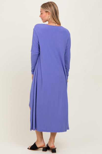 Light Purple Ribbed Cardigan 2 Piece Set